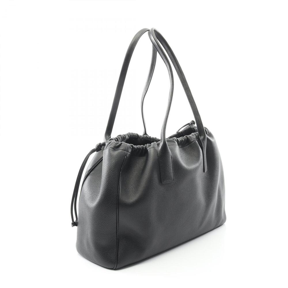 Celine CABAS Drawstring Cuile Triomphe Tote Bag Leather Black - Picture 2 of 4